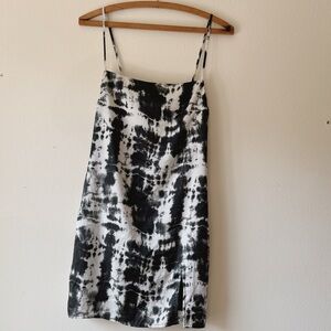 Garage black and‎ white tie dye mini spaghetti strap Dress size XS